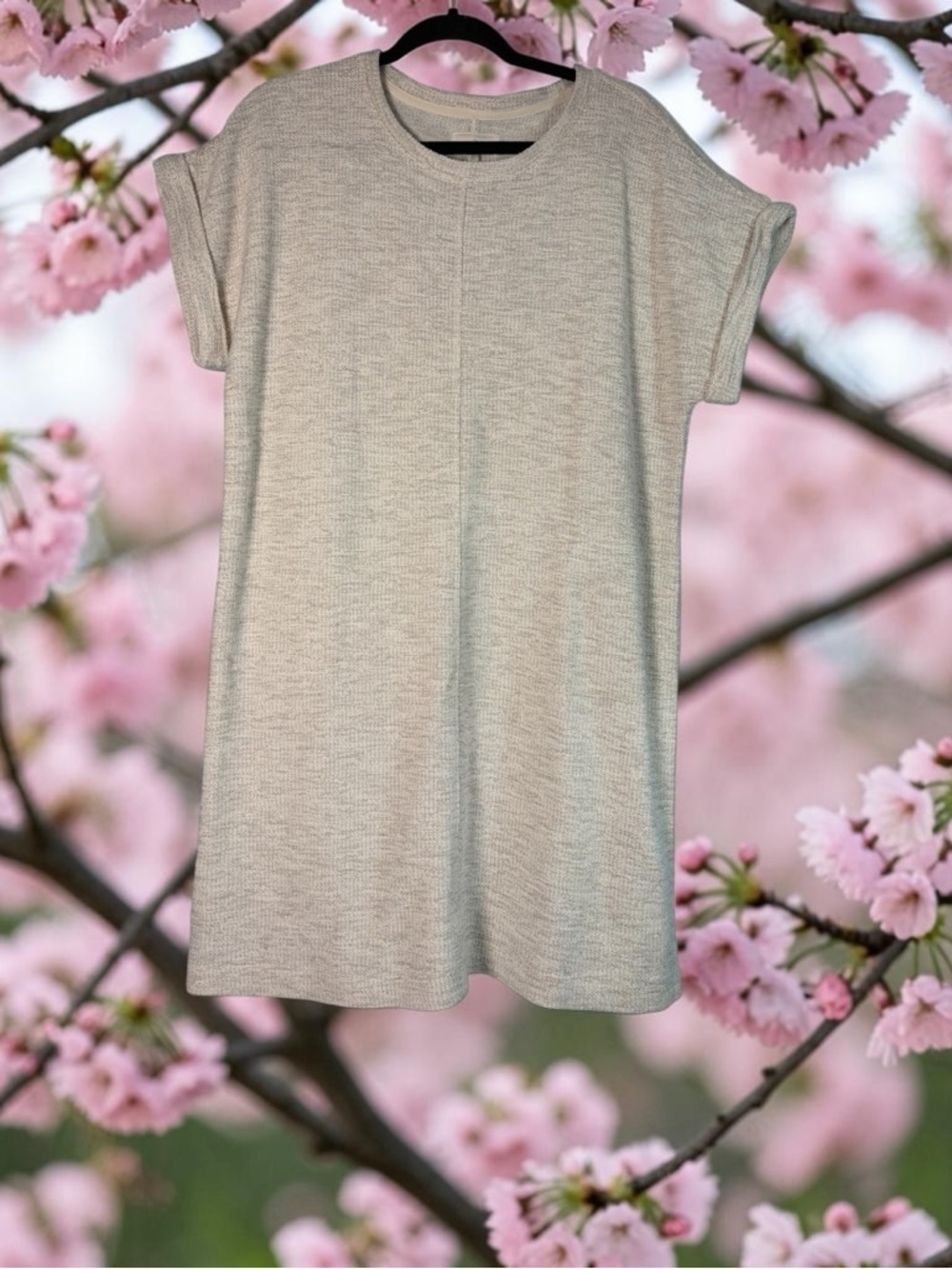 Lou & Grey Shirt Dress Women's Size Large Beige